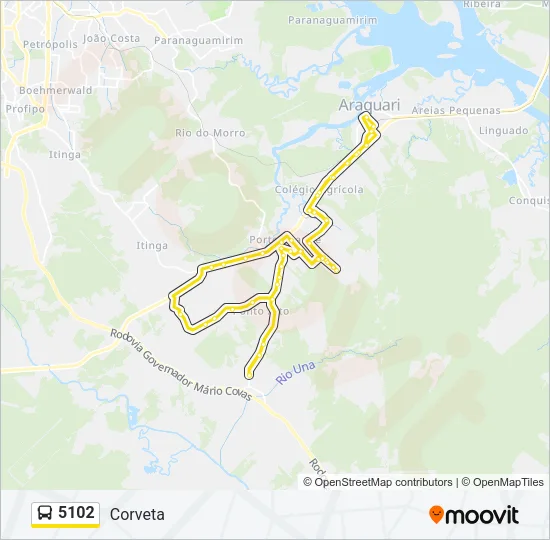 5102 Bus Line Map