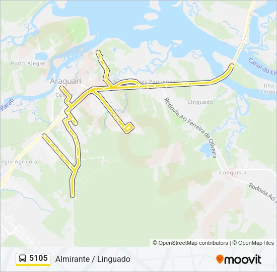 5105 Bus Line Map