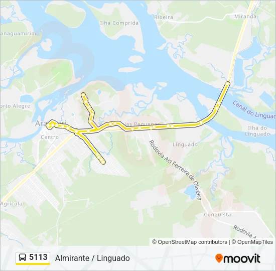 5113 Bus Line Map