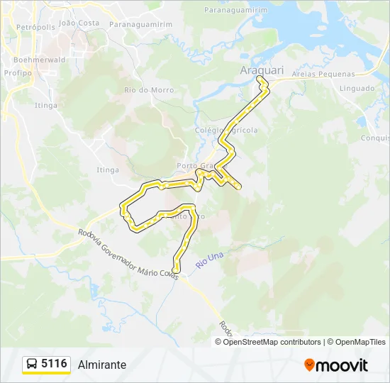 5116 Bus Line Map