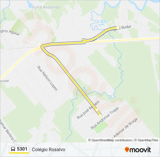 5301 Bus Line Map