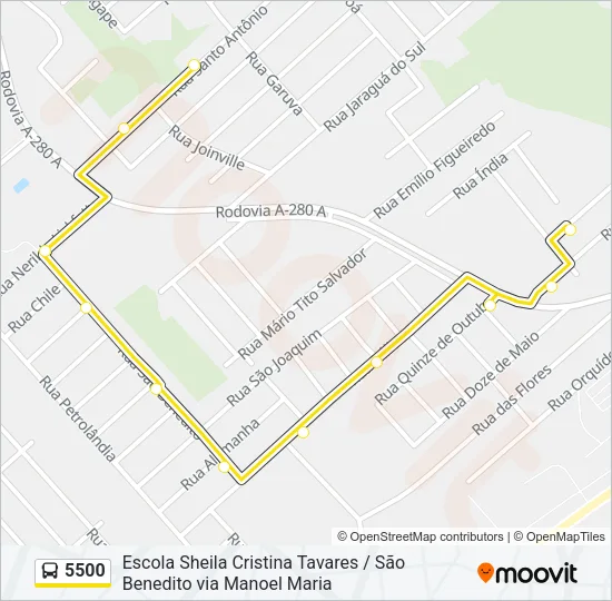 5500 Bus Line Map