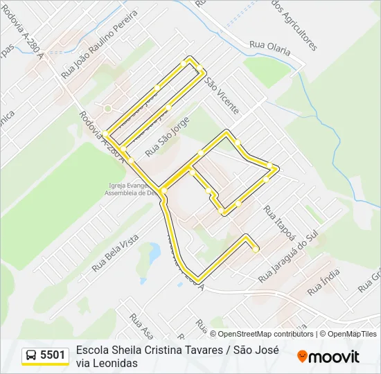 5501 Bus Line Map