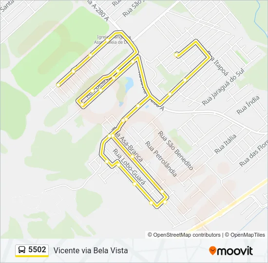 5502 Bus Line Map