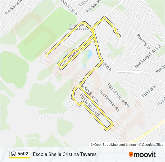 5502 Bus Line Map