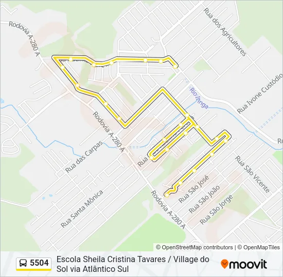 5504 Bus Line Map