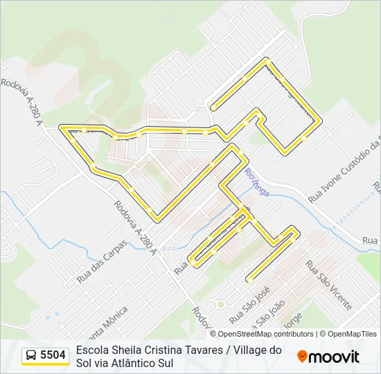 5504 Bus Line Map