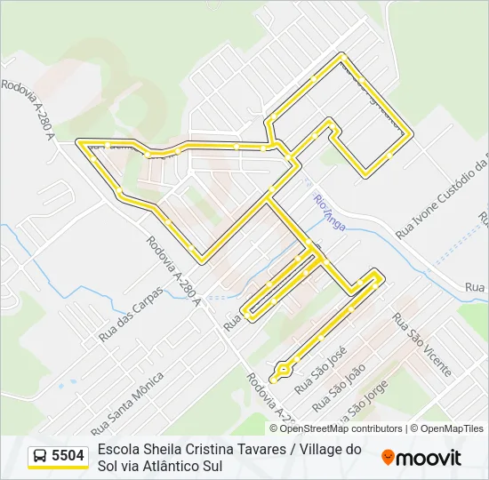 5504 Bus Line Map
