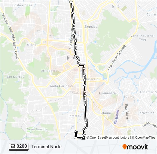 0200 Bus Line Map