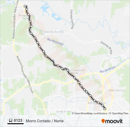 0123 Bus Line Map