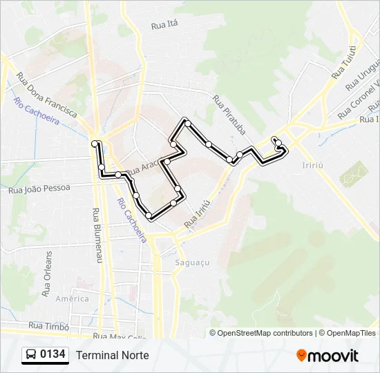 0134 Bus Line Map