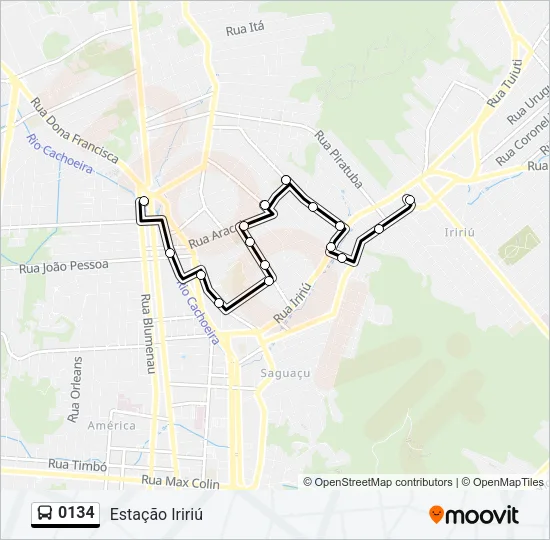 0134 Bus Line Map