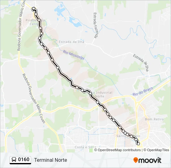 0160 Bus Line Map