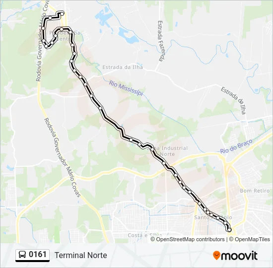 0161 Bus Line Map