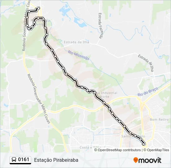 0161 Bus Line Map