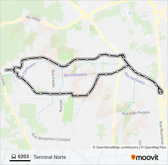 0203 Bus Line Map