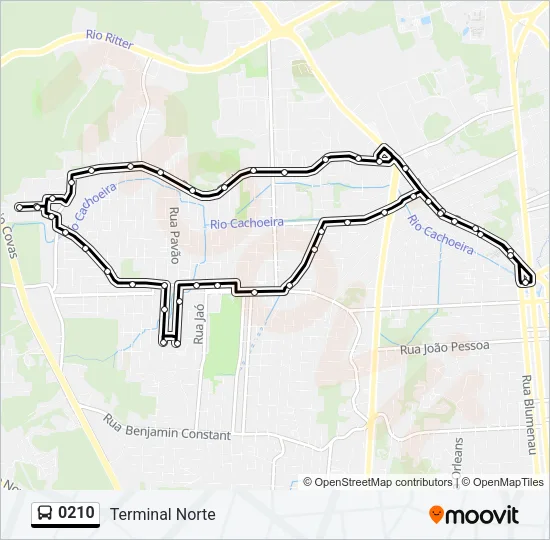 0210 Bus Line Map