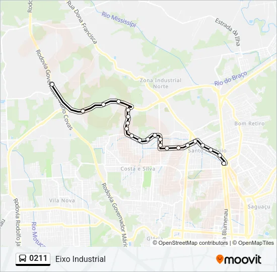 0211 Bus Line Map