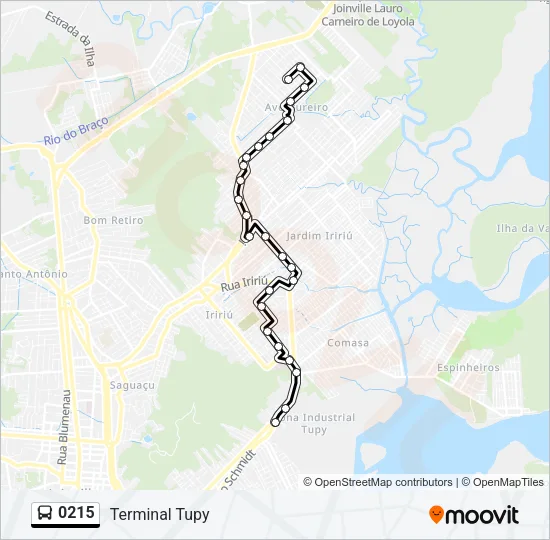 0215 Bus Line Map