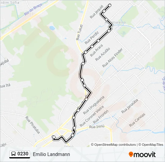 0230 Bus Line Map