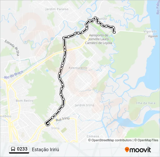 0233 Bus Line Map