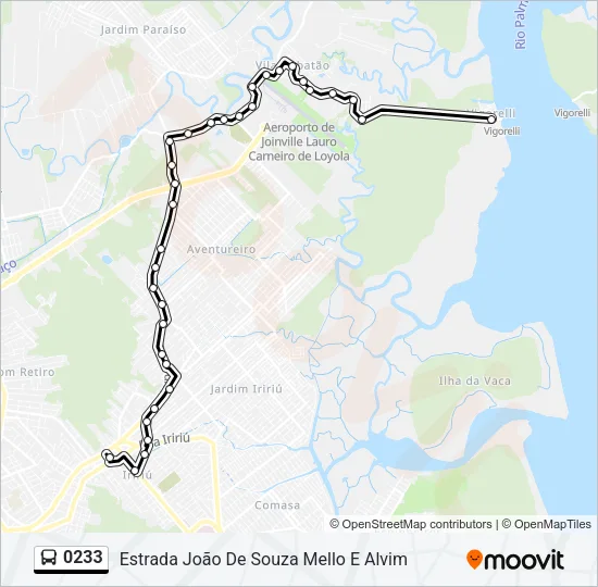 0233 Bus Line Map