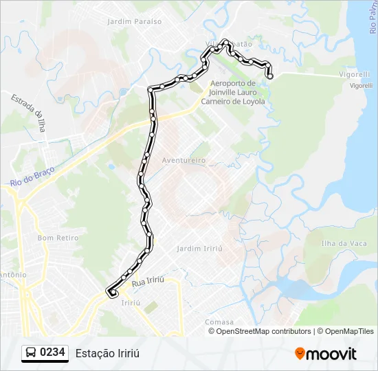 0234 Bus Line Map