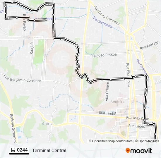 0244 Bus Line Map