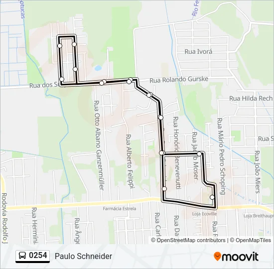 0254 Bus Line Map