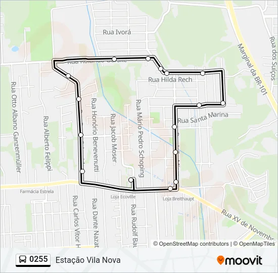 0255 Bus Line Map