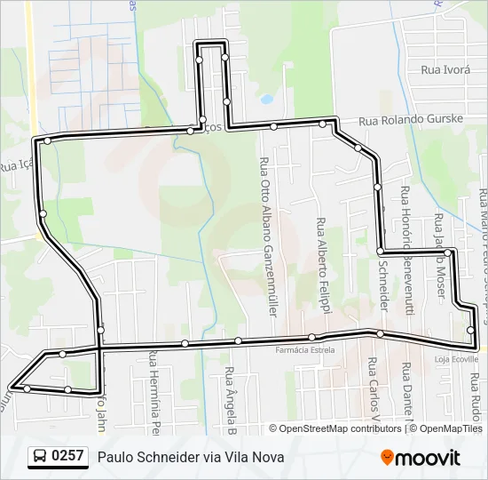 0257 Bus Line Map