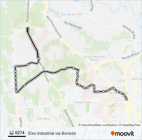 0274 Bus Line Map