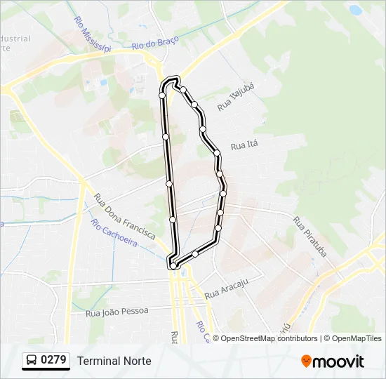 0279 Bus Line Map