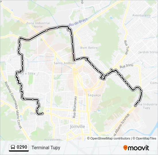 0290 Bus Line Map
