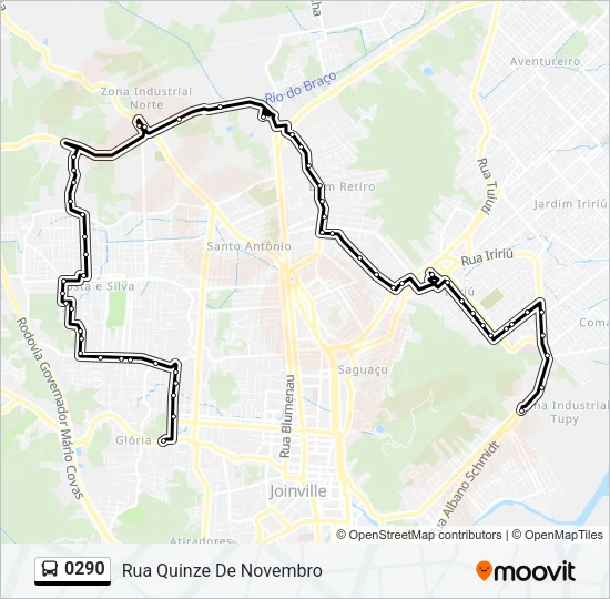 0290 Bus Line Map