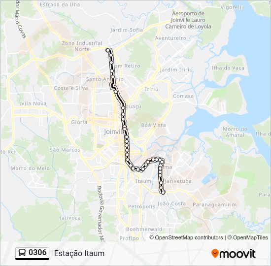 0306 Rota da linha 0306: horários, paradas e mapas - Estação Itaum (Atualizado)