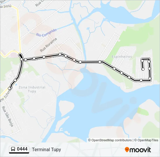 0444 Bus Line Map