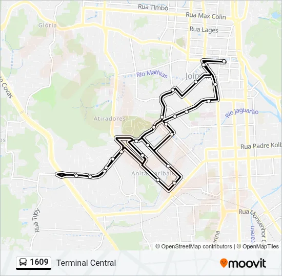 1609 Bus Line Map