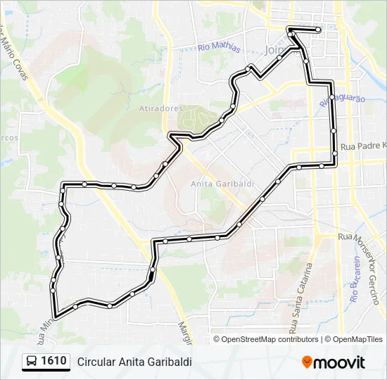 1610 Bus Line Map