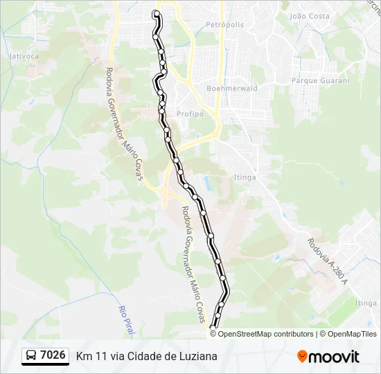 7026 Bus Line Map