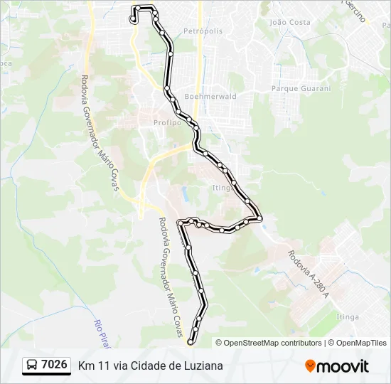 7026 Bus Line Map