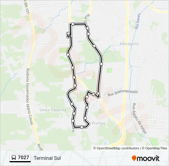 7027 Bus Line Map