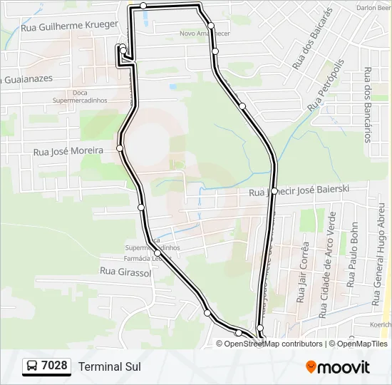 7028 Bus Line Map