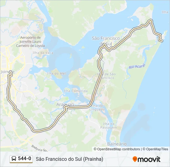 544-0 Bus Line Map
