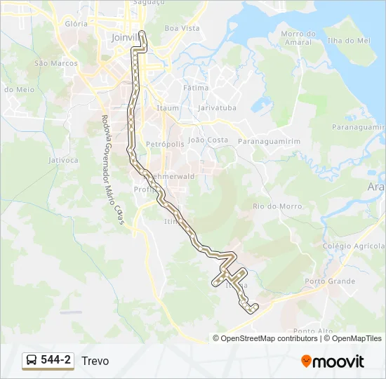 544-2 Bus Line Map