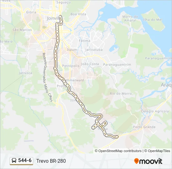 544-6 Bus Line Map