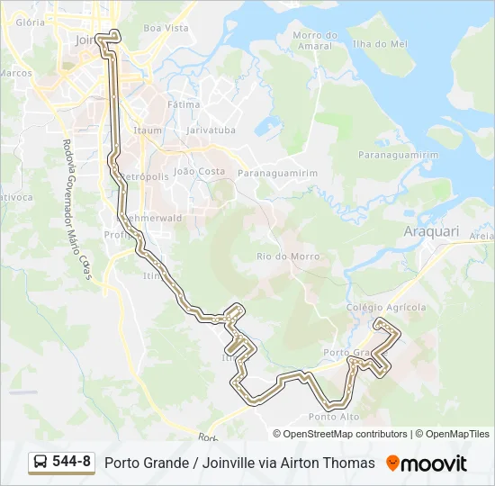 544-8 Bus Line Map