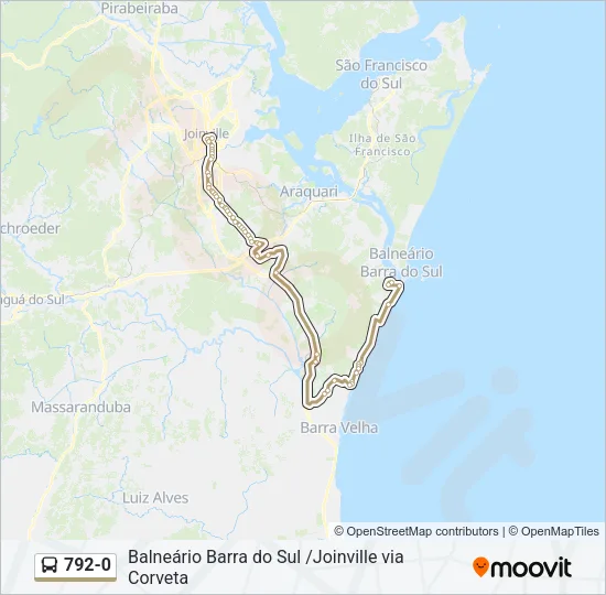 792-0 Bus Line Map