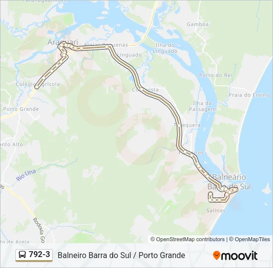 792-3 Bus Line Map