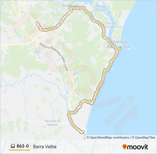 863-0 Bus Line Map